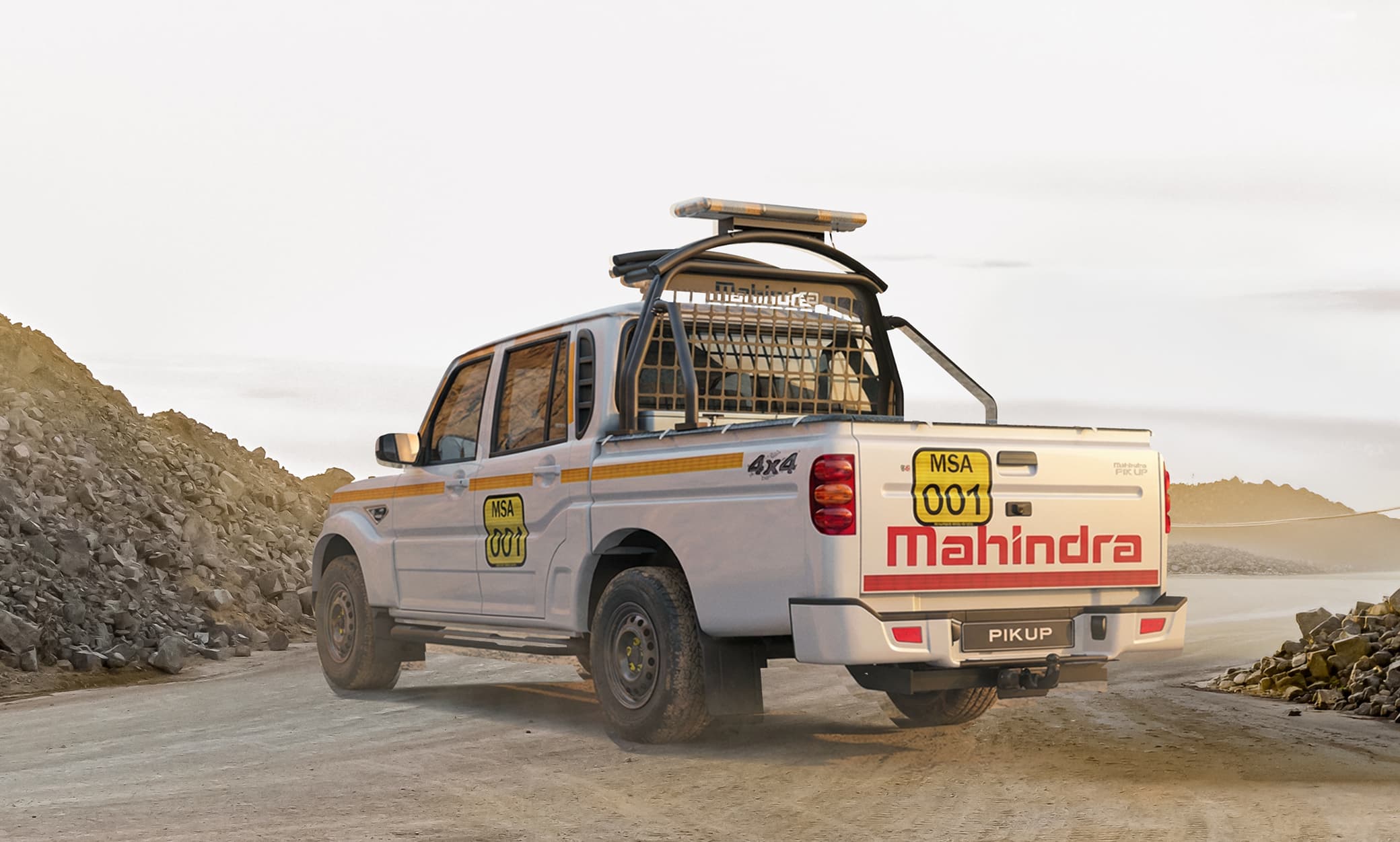 Mahindra S6 Mining exterior — rear three-quarter view