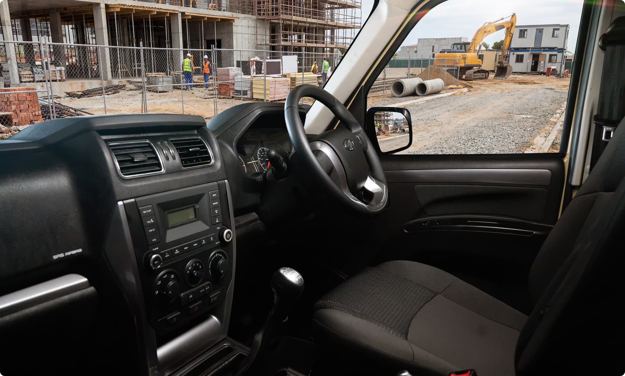 Mahindra Pik Up Single Cab interior — cockpit