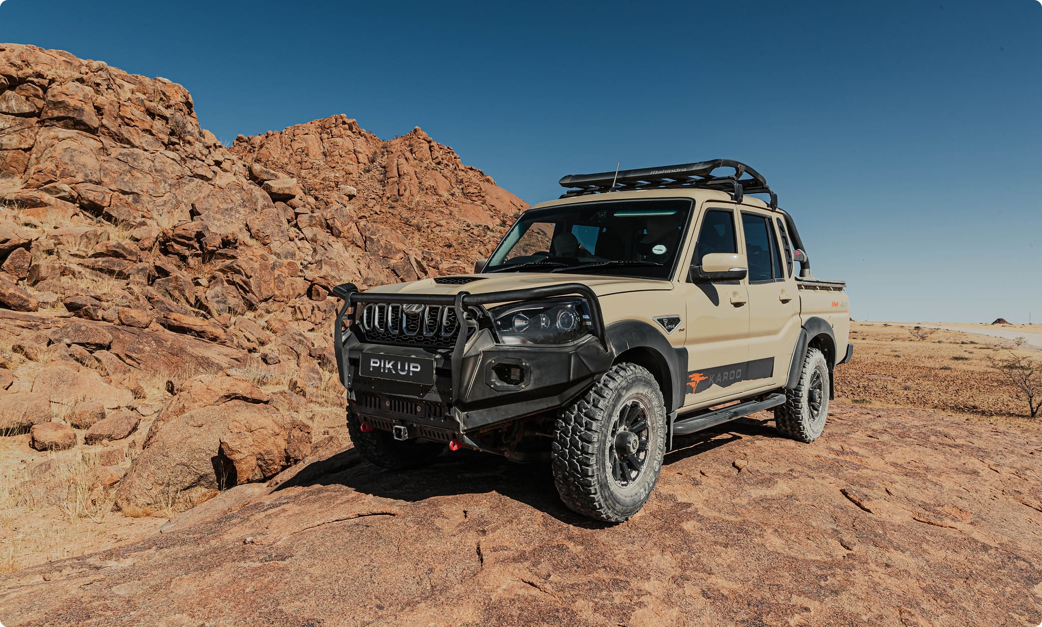 Mahindra Karoo Dawn exterior — front three-quarter view